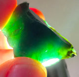 5.6grs GEM SILICA CHRYSOCOLLA CHALCEDONY LILY MINE PERU ROUGH SB256