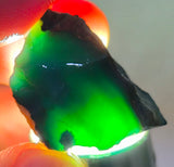 5.2grs GEM SILICA CHRYSOCOLLA CHALCEDONY LILY MINE PERU ROUGH SB257
