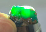 1.6grs GEM SILICA CHRYSOCOLLA CHALCEDONY LILY MINE PERU ROUGH SB261
