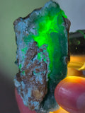 6.1cms DRUZY CHRYSOCOLLA QUARTZ CRYSTAL LILY MINE PERU 2000 YEAR DB327