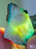 4.1cms DRUZY CHRYSOCOLLA QUARTZ CRYSTAL LILY MINE PERU 2000 YEAR DB330