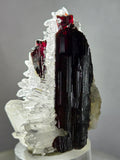 4.4cms RED HUBNERITE QUARTZ CRYSTALS MINERAL SPECIMEN COLLECTOR PERU MB210
