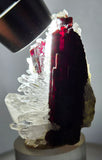 4.4cms RED HUBNERITE QUARTZ CRYSTALS MINERAL SPECIMEN COLLECTOR PERU MB210