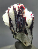 4.2cms RED HUBNERITE QUARTZ CRYSTALS MINERAL SPECIMEN COLLECTOR PERU MB213