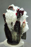 4.2cms RED HUBNERITE QUARTZ CRYSTALS MINERAL SPECIMEN COLLECTOR PERU MB213