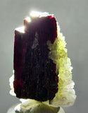 4.4cms RED HUBNERITE QUARTZ CRYSTALS MINERAL SPECIMEN COLLECTOR PERU MB214