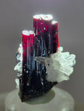 2.9cms RED HUBNERITE QUARTZ CRYSTALS MINERAL SPECIMEN COLLECTOR PERU MB216