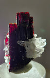 2.9cms RED HUBNERITE QUARTZ CRYSTALS MINERAL SPECIMEN COLLECTOR PERU MB216
