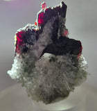 4.3cms RED HUBNERITE QUARTZ CRYSTALS MINERAL SPECIMEN COLLECTOR PERU MB217