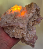 14cms PRECIOUS PINK HYALITE LAVENDER OPAL-(AN) BOTRYOIDAL PERU FLUORESCENT PB144