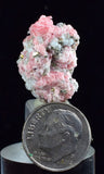 2.3cms RHODOCHROSITE FLUORITE PYRITE CRYSTAL RHOMBOHEDRAL SUPER MINIATURE RB305