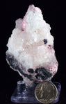 6.6cms RHODOCHROSITE MANGANO CALCITE Jordanite Galena Crystal Huanzala Peru Pink Mineral Specimen R682