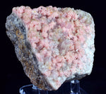 7.4cms RHODOCHROSITE STILBITE QUARTZ CRYSTALS BULGARIA MINERAL SPECIMEN