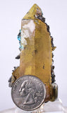 6.9cms QUARTZ CHRYSOCOLLA TENTADORA Mine Peru Grape Botryoidal Stalactite Crystals Rare Ajoite (?) Heterogenite (?) Mineral Specimen ce885