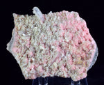 8cms RHODOCHROSITE STILBITE QUARTZ CRYSTALS BULGARIA MINERAL SPECIMEN