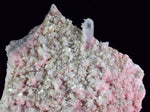 8cms RHODOCHROSITE STILBITE QUARTZ CRYSTALS BULGARIA MINERAL SPECIMEN