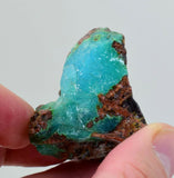 318ct GEM SILICA CHRYSOCOLLA chalcedony mexico blue emerald jade color peru s37