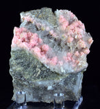7cms RHODOCHROSITE STILBITE QUARTZ CRYSTALS BULGARIA MINERAL SPECIMEN