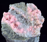 7cms RHODOCHROSITE STILBITE QUARTZ CRYSTALS BULGARIA MINERAL SPECIMEN