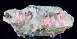9.5cms RHODOCHROSITE STILBITE QUARTZ CRYSTALS BULGARIA MINERAL SPECIMEN