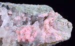 9.5cms RHODOCHROSITE STILBITE QUARTZ CRYSTALS BULGARIA MINERAL SPECIMEN