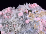 9.5cms RHODOCHROSITE STILBITE QUARTZ CRYSTALS BULGARIA MINERAL SPECIMEN
