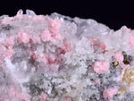 9.5cms RHODOCHROSITE STILBITE QUARTZ CRYSTALS BULGARIA MINERAL SPECIMEN