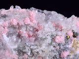 9.5cms RHODOCHROSITE STILBITE QUARTZ CRYSTALS BULGARIA MINERAL SPECIMEN