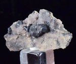 3.9cms ACANTHITE QUARTZ CRYSTALS MINERAL SPECIMEN PERU COLLECTOR HB3