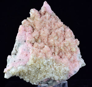 8.8cms RHODOCHROSITE STILBITE QUARTZ CRYSTALS BULGARIA MINERAL SPECIMEN