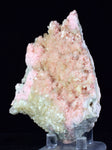 8.8cms RHODOCHROSITE STILBITE QUARTZ CRYSTALS BULGARIA MINERAL SPECIMEN