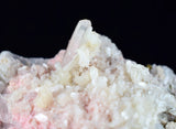 6.3cms RHODOCHROSITE STILBITE QUARTZ CRYSTALS BULGARIA MINERAL SPECIMEN