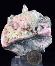 Load image into Gallery viewer, 6.3cms RHODOCHROSITE STILBITE QUARTZ CRYSTALS BULGARIA MINERAL SPECIMEN
