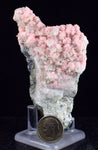 9cms RHODOCHROSITE STILBITE QUARTZ CRYSTALS BULGARIA MINERAL SPECIMEN