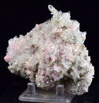 9.8cms RHODOCHROSITE STILBITE QUARTZ CRYSTALS BULGARIA MINERAL SPECIMEN
