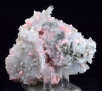 9.8cms RHODOCHROSITE STILBITE QUARTZ CRYSTALS BULGARIA MINERAL SPECIMEN