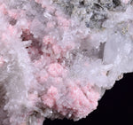 9.8cms RHODOCHROSITE STILBITE QUARTZ CRYSTALS BULGARIA MINERAL SPECIMEN