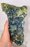25cms NATURAL CHALCANTHITE Peru Copper Botryoidal Crystals Druzy Translucent Electric Blue Shiny Mineral FB109
