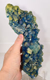 25cms NATURAL CHALCANTHITE Peru Copper Botryoidal Crystals Druzy Translucent Electric Blue Shiny Mineral FB109