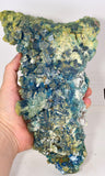 25cms NATURAL CHALCANTHITE Peru Copper Botryoidal Crystals Druzy Translucent Electric Blue Shiny Mineral FB109
