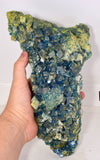 25cms NATURAL CHALCANTHITE Peru Copper Botryoidal Crystals Druzy Translucent Electric Blue Shiny Mineral FB109