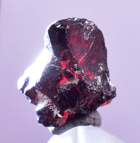 1cms PROUSTITE RED RUBY SILVER PERU UCHUCCHACUA MINE MINERAL SPECIMEN HB289