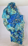 28cms NATURAL CHALCANTHITE MELANTERITE Unique Copper Druzy Peru Electric Blue Sharp Shiny Mineral Specimen Collector FB84