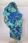 28cms NATURAL CHALCANTHITE MELANTERITE Unique Copper Druzy Peru Electric Blue Sharp Shiny Mineral Specimen Collector FB84