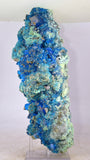 28cms NATURAL CHALCANTHITE MELANTERITE Unique Copper Druzy Peru Electric Blue Sharp Shiny Mineral Specimen Collector FB84