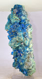 28cms NATURAL CHALCANTHITE MELANTERITE Unique Copper Druzy Peru Electric Blue Sharp Shiny Mineral Specimen Collector FB84