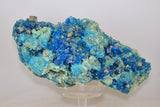 28cms NATURAL CHALCANTHITE MELANTERITE Unique Copper Druzy Peru Electric Blue Sharp Shiny Mineral Specimen Collector FB84