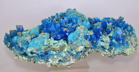 28cms NATURAL CHALCANTHITE MELANTERITE Unique Copper Druzy Peru Electric Blue Sharp Shiny Mineral Specimen Collector FB84