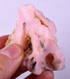 43grams GEM PINK OPAL PERU ROUGH ANGEL SKIN TRANSLUCENT CORAL COLOR PB102