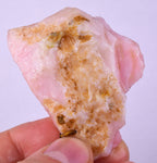33grams GEM PINK OPAL PERU ROUGH ANGEL SKIN TRANSLUCENT CORAL COLOR PB103